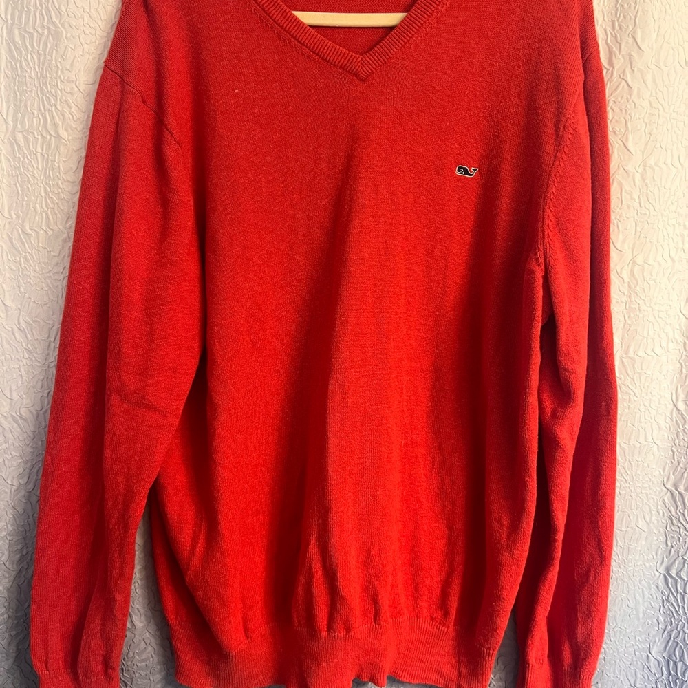 Red V-Neck Sweater